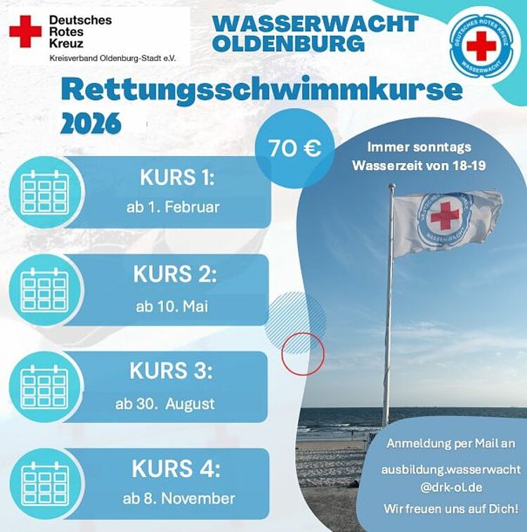 Termine Rettungsschwimm-Kurse 2026